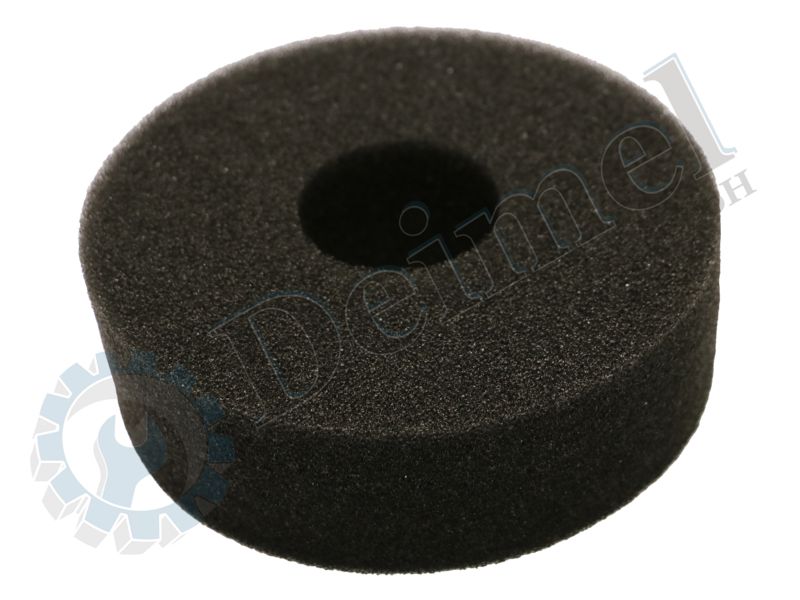 Formschaumfilter rund, flach, schwarz, als Ersatz für Kokusfilter, Außen ca. 175x50mm, Bohrung 60mm, Ölbadfilter