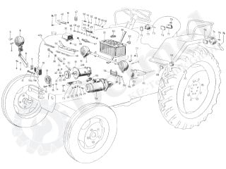 Grafische Übersicht, Ersatzteilliste T 80, T 84, T 86