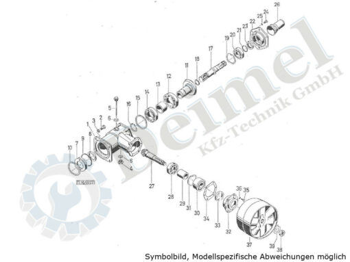 Riemenscheibenantrieb bis Fzg. Nr. 2500