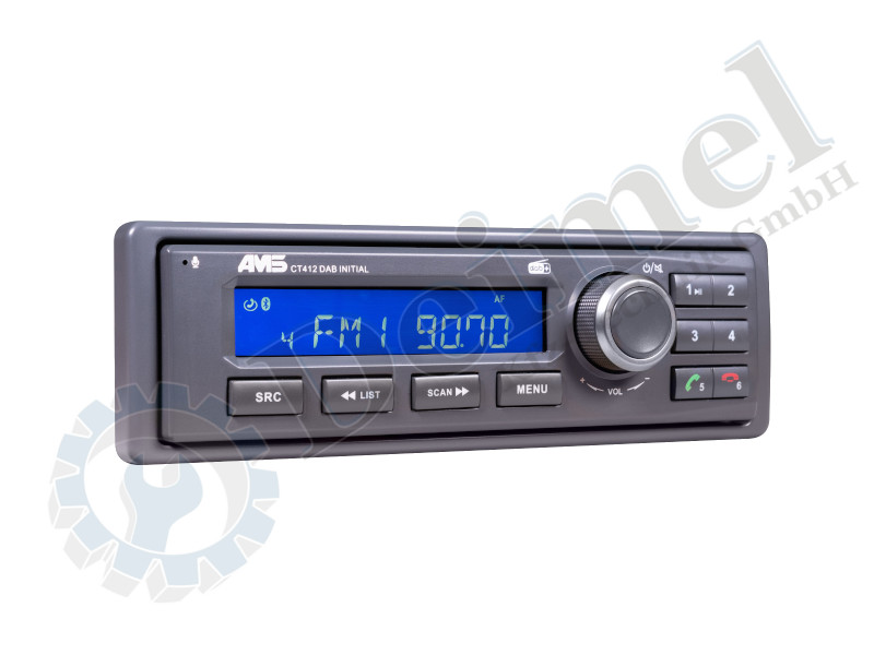 Radio, Autoradio für Landmaschinen und Baumaschinen, FM und DAB+ inklusive DAB Antenne und Bluetooth